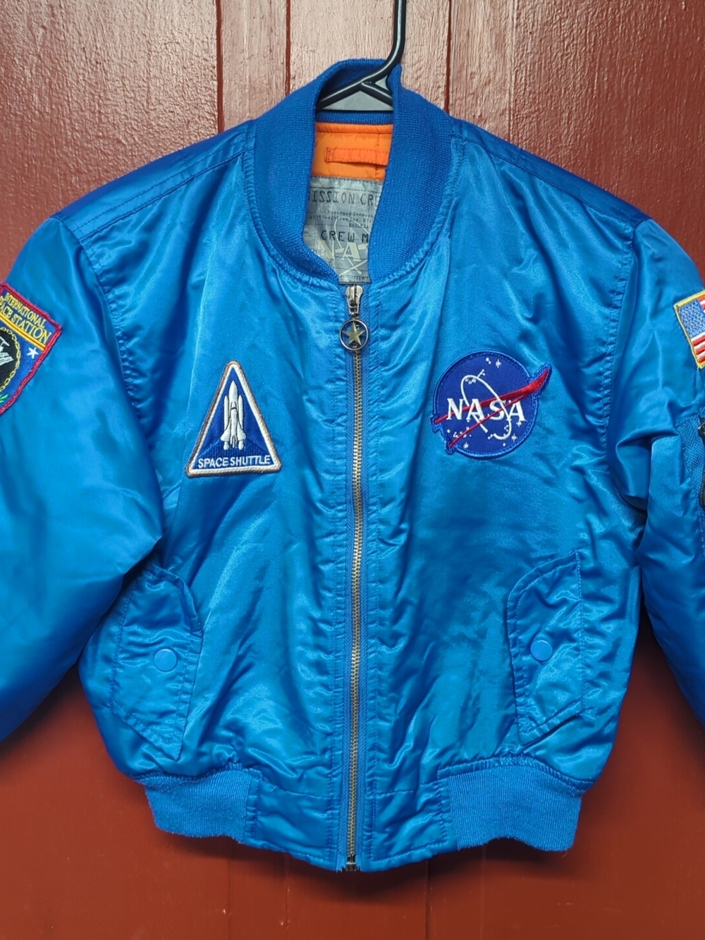 ISSI Kids Blue NASA Patch Bomber Jacket